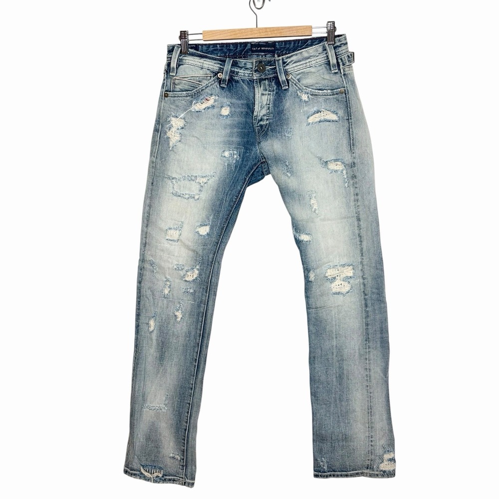 Cult Of Individuality Rebel Distressed Jeans Mens 30x34 Japanese Selvedge Denim